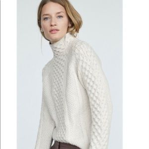 Vince Mixed Cable Wool & Cashmere Blend Ivory Sweater XS